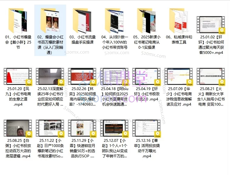 2025-2026戴小胖小红书爆量会线上课0到1实战，快速起号爆单实操全攻略