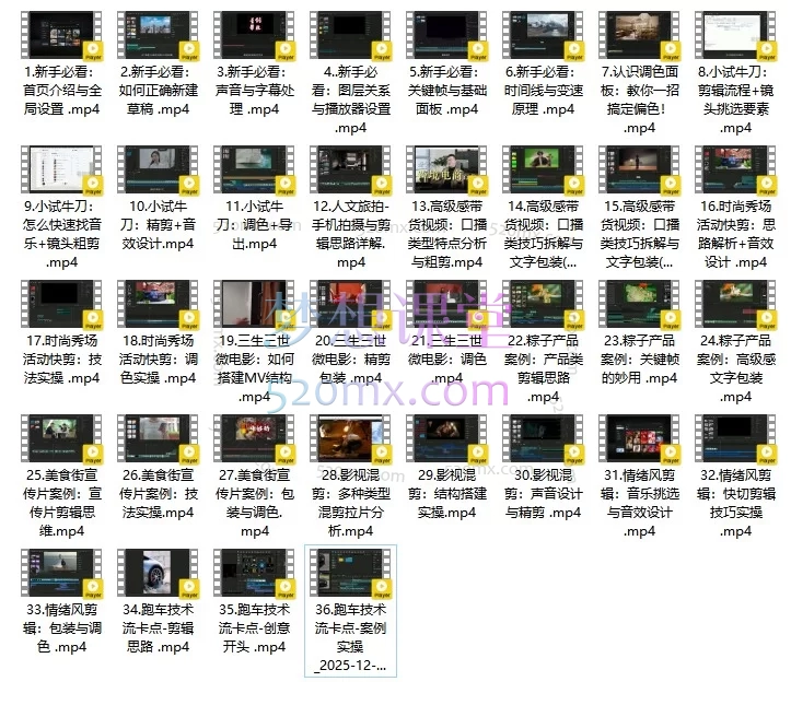 【星创学院】剪映电脑版-思维案例课，系统全面的视频剪辑实战课程
