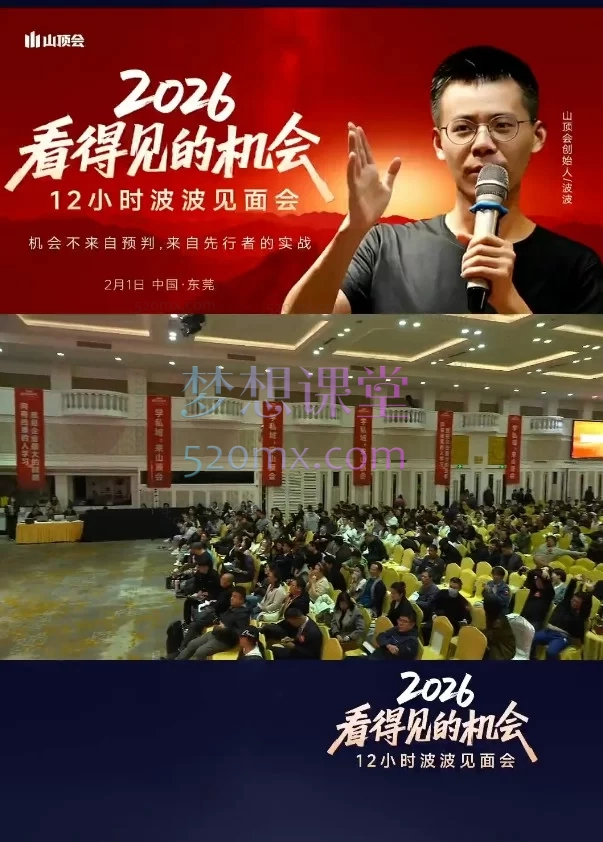 山顶会-2026看得见的机会12小时波波见面会全程线下课