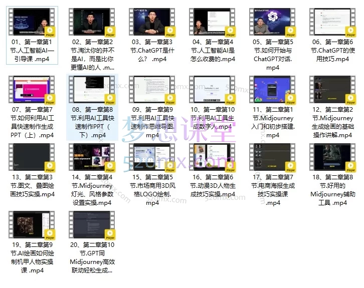 人人都能玩赚AI课程：零基础掌握ChatGPT与Midjourney，开启人工智能赋能新时代