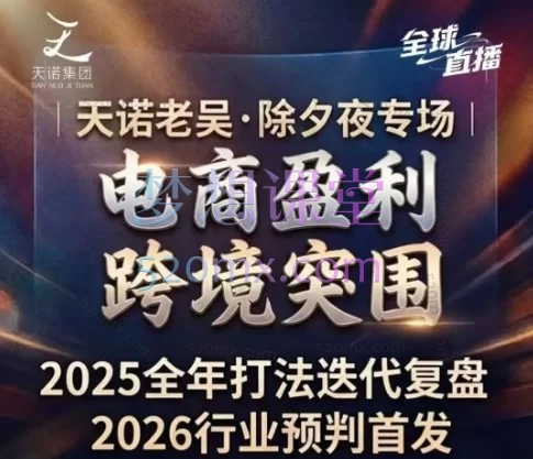 天诺老吴-2026除夕夜专场电商小春晚盈利跨境突围