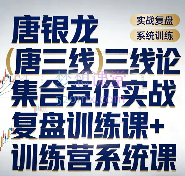 【专业股票投资课程】唐银龙三线论集合竞价训练营：系统课+实战复盘，构建完整短线交易体系
