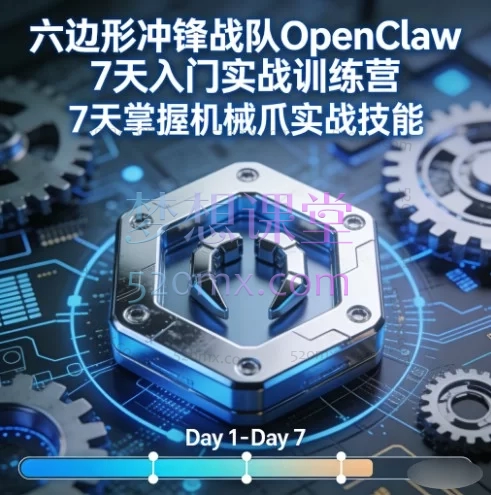 六边形冲锋战队(小龙虾)OpenClaw 7天入门实战训练营,掌握你的AI数字员工