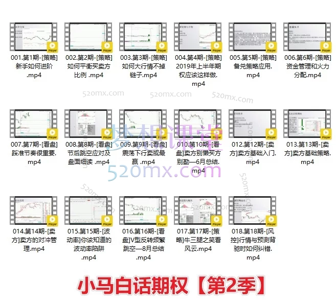 小马白话期权1-4季：从入门到精通，建立你的衍生品交易系统