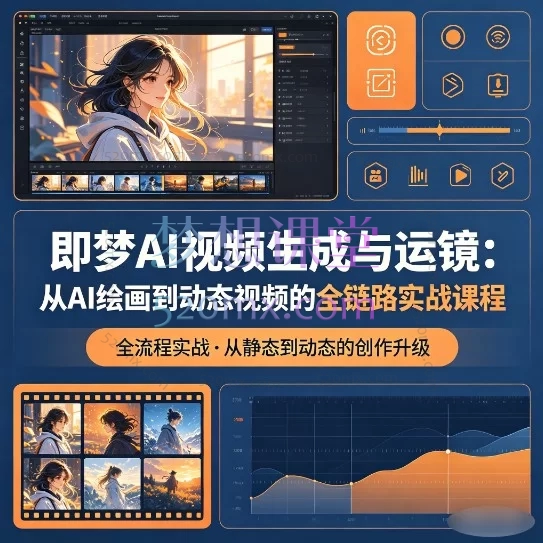即梦AI视频生成与运镜：从AI绘画到动态视频的全链路实战课程