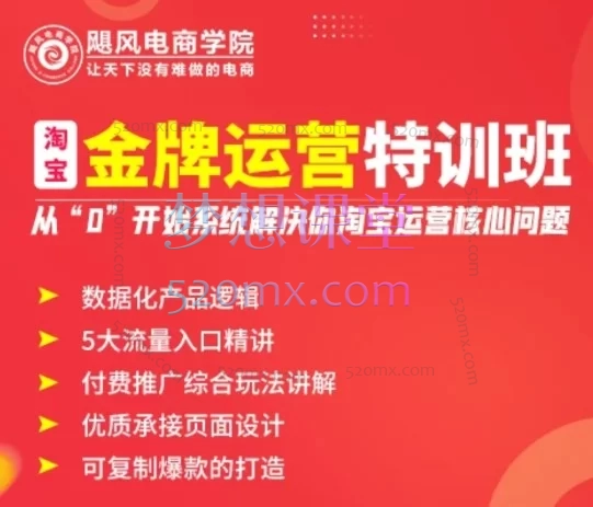2026飓风电商-淘宝金牌运营实操班:全链路实战课,从0到1打造盈利店铺