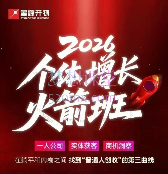 2026张琦个体增长AI创富火箭:覆盖商业思维、直播变现、实体同城获客三大赚钱赛道