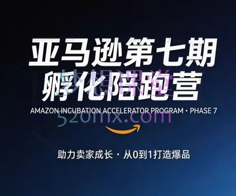 亚马逊第七期孵化陪跑营：0基础新手全流程运营实战课