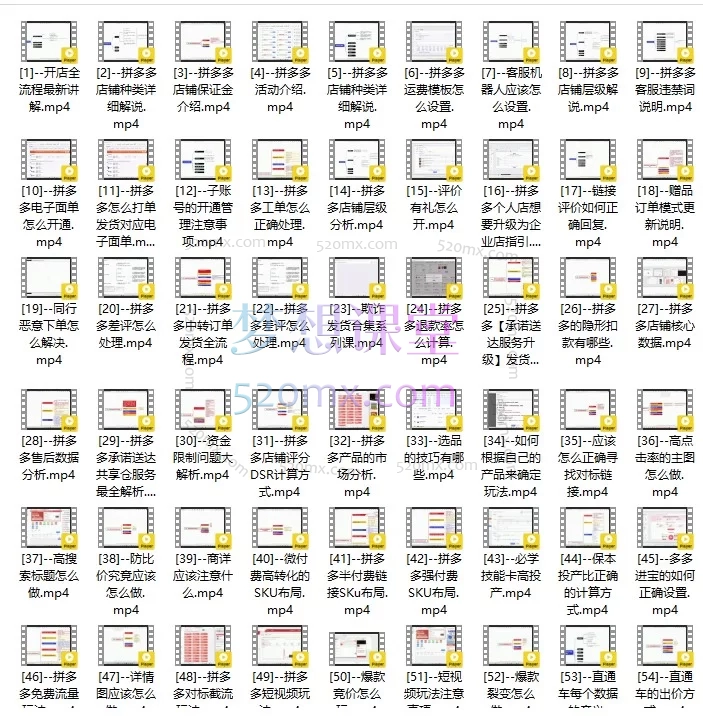 琪琪电商·2026拼多多运营小白72节实战课:从0到1精通开店推广与高投产玩法