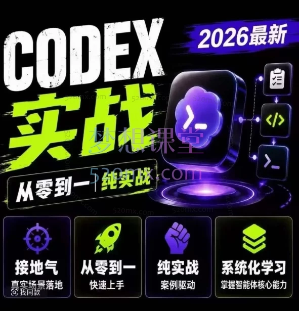 2026迪哥Codex智能体应用实战课：从0到1掌握AI自动化与全栈开发