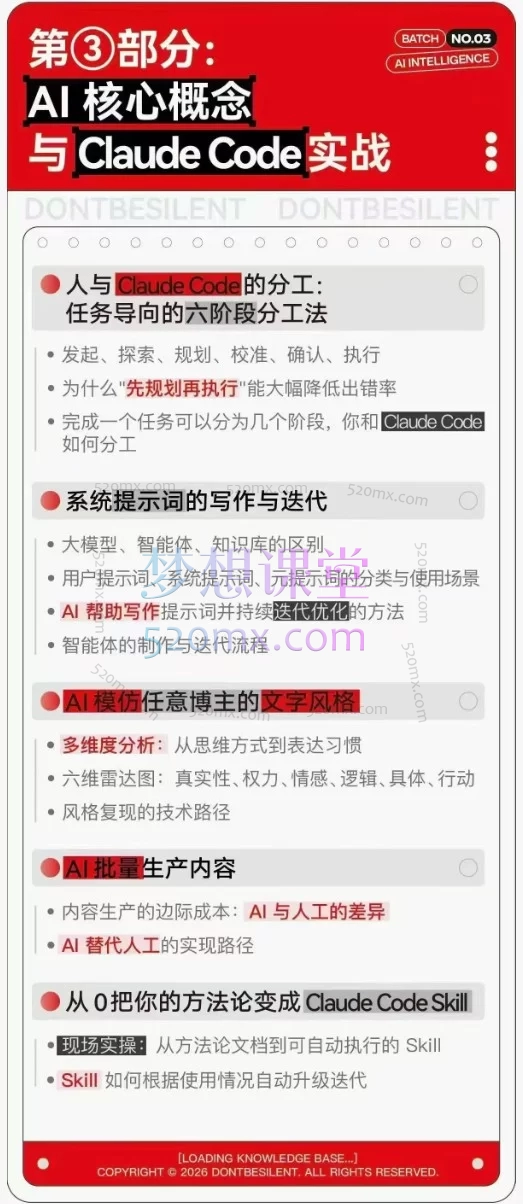 DONTBESILENT 栋哥广州线下课|商业推理 + 内容流量心法 + Claude Code AI 实战 3 天系统特训课