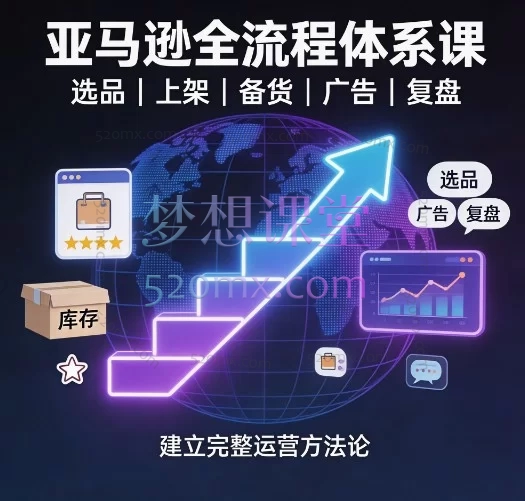 亚马逊全流程体系课:从0到1精通选品、运营与广告推广
