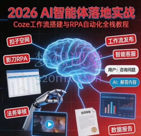 2026 AI智能体落地实战:Coze工作流搭建与RPA自动化全栈教程