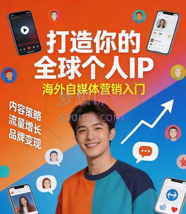 打造全球个人IP：海外自媒体营销从0到1实战课（Facebook/TikTok/YouTube）