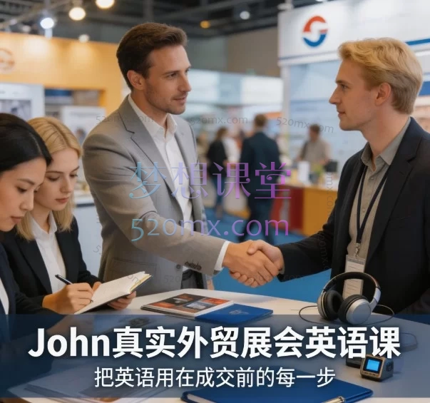 《John真实外贸展会英语课：从破冰到成交的全场景实战指南》