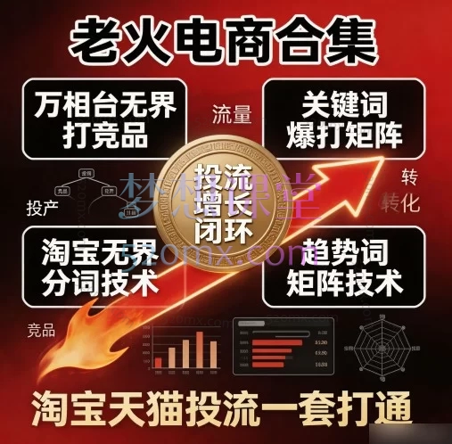 老火电商合集|万相台无界打竞品+关键词矩阵+分词技术+趋势词矩阵,淘宝天猫投流一套打通