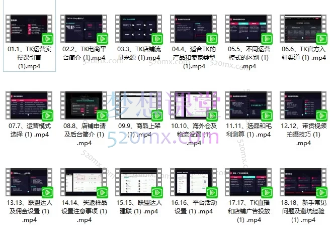 2026 TikTok Shop 美国站 0 基础运营课:18 节课走通「入驻—上架—出单—放大」全流程