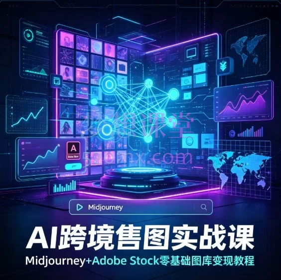 AI跨境售图实战课_Midjourney+Adobe Stock零基础图库变现教程