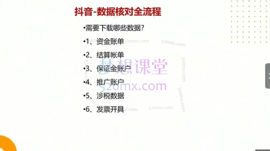 电商数据核对实操课：全平台对账、税务合规与账务处理实战指南