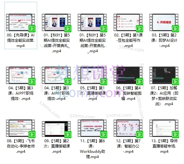秋叶AI提效全能实战营第5期｜豆包+即梦+剪映，职场人AI办公全流程
