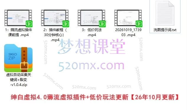 绅白虚拟4.0薅流虚拟插件+低价玩法 | 零基础虚拟电商实战课程