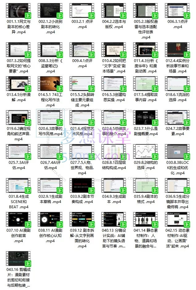 AI漫剧全流程实战课|从网文改编到成片剪辑的AI短剧制作教程