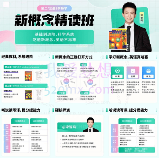 宋智鸣新概念英语第二册精读班4季畅学(1-4季)