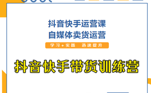 盗坤电商-第二期抖音快手带货训练营