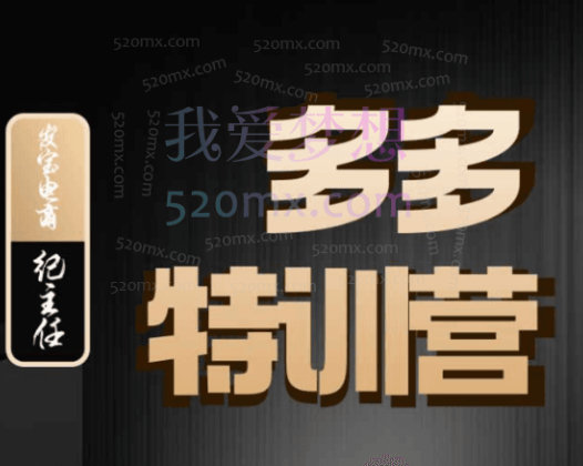发宝电商纪主任拼多多特训营2024年月份