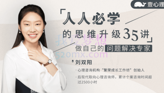 刘双阳人人必学的思维升级35讲:做自己的问题解决专家