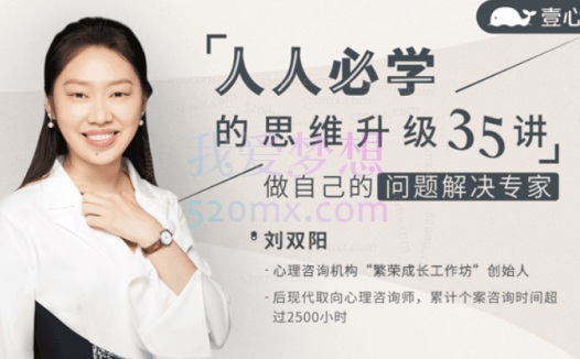 刘双阳人人必学的思维升级35讲：做自己的问题解决专家