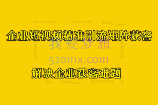 企业短视频精准引流矩阵获客，解决企业获客难题