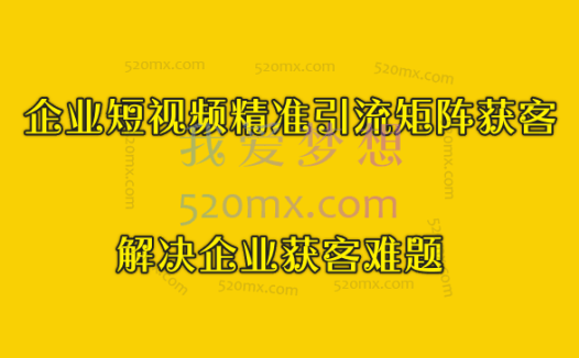 企业短视频精准引流矩阵获客,解决企业获客难题