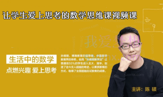 孙维刚教育研究院,让学生爱上思考的数学思维课视频课