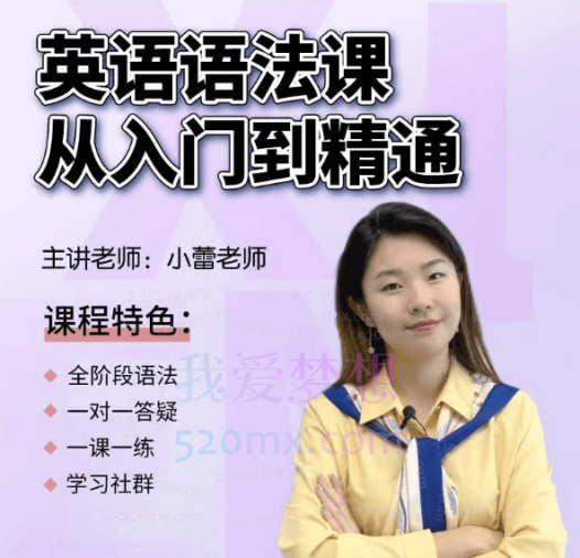 小蕾老师系统英语语法课从入门到精通