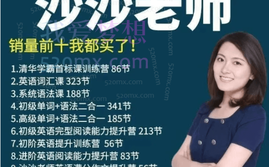 沙沙老师英语初阶火箭提升训练营（主阅读）