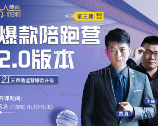 贾真108将:淘系爆款陪跑营2.0【第1-3期】