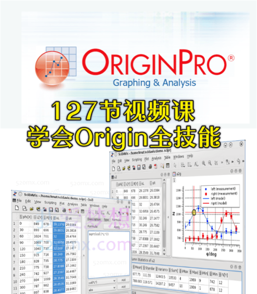 【Origin课程】127节视频课学会Origin全技能