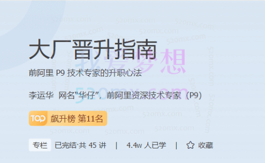 李运华大厂晋升指南前阿里P9技术专家的升职心法