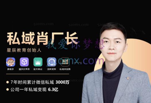 肖厂长特别大课:【私域资产利润倍增系统班】