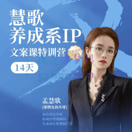 慧歌(深圳女孩卉哥)养成系IP文案课特训营价值5933元