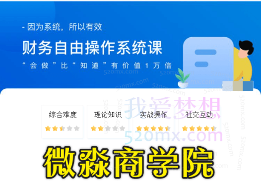 微淼商学院:封贺的理财进阶视频课,财务自由系统操作完整版