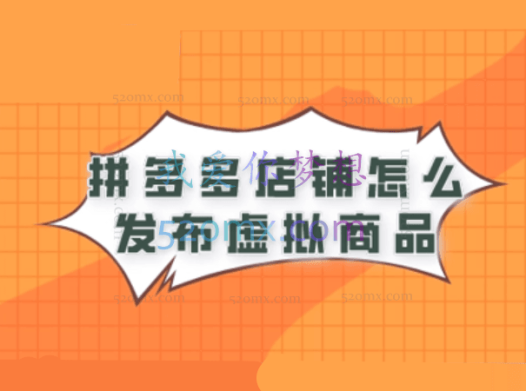2021新风口拼多多虚拟店