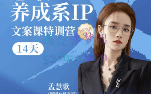 慧歌(深圳女孩卉哥)养成系IP文案课特训营价值5933元
