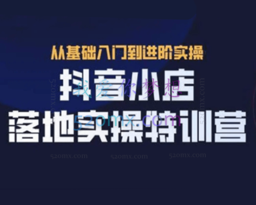 抖名星·抖音小店落地实操特训营