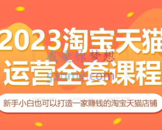 三刀2023淘宝天猫运营班，新手小白也可以打造一家赚钱的淘宝天猫店铺