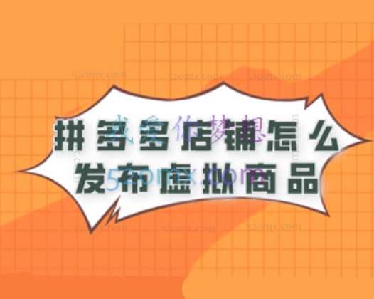2021新风口拼多多虚拟店