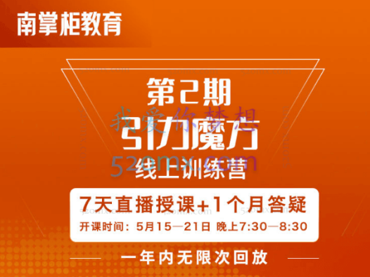 南掌柜:引力魔方拉爆流量班2期