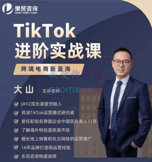乐贸咨询:大山Tiktok进阶实战课