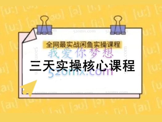 闲鱼开店,三天实操核心课程